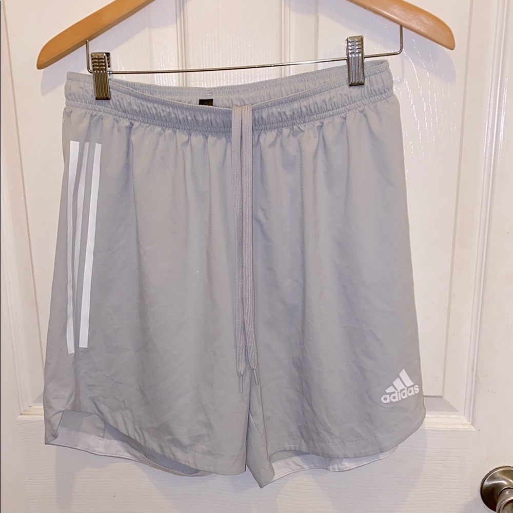 Adidas women’s size Large shorts Aeroready Gray worn once